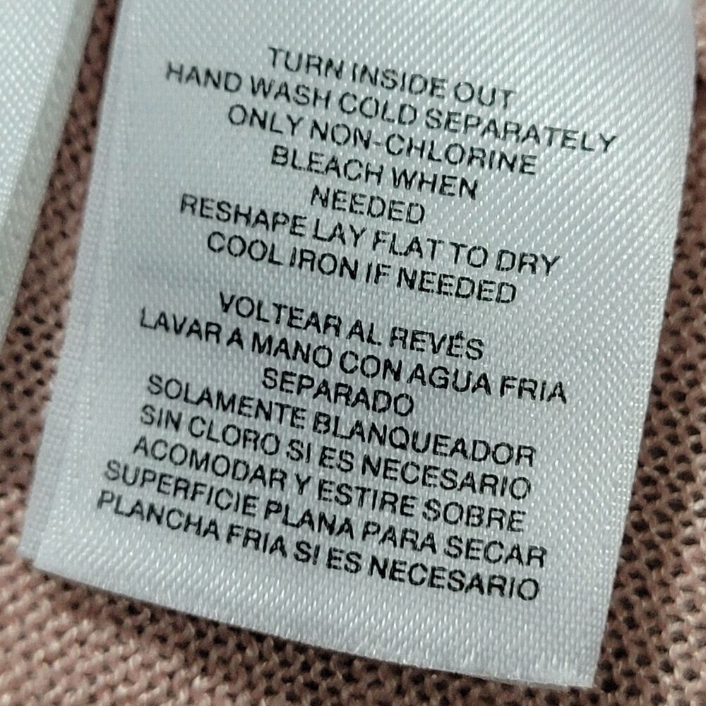 Dressbarn Womens Open Front  Linen Blend Cardigans Pink M Sz 1 X - Picture 6 of 9